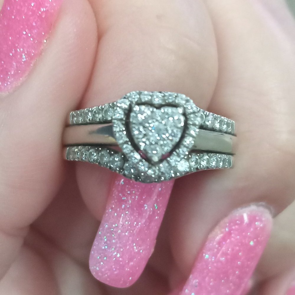 Soldered Engagement ring and Wedding ring